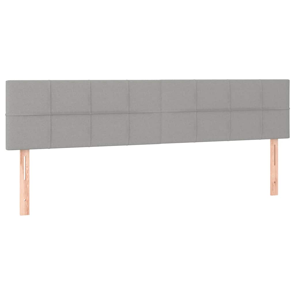 Estrutura de cama otomana com colchões tecido cinzento claro