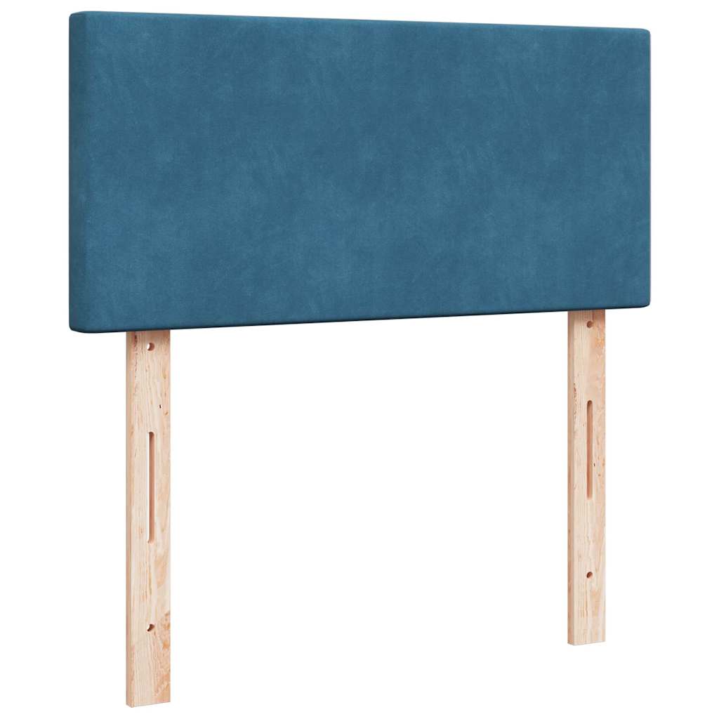 Estrutura cama otomana colchões 180x200 cm veludo azul escuro