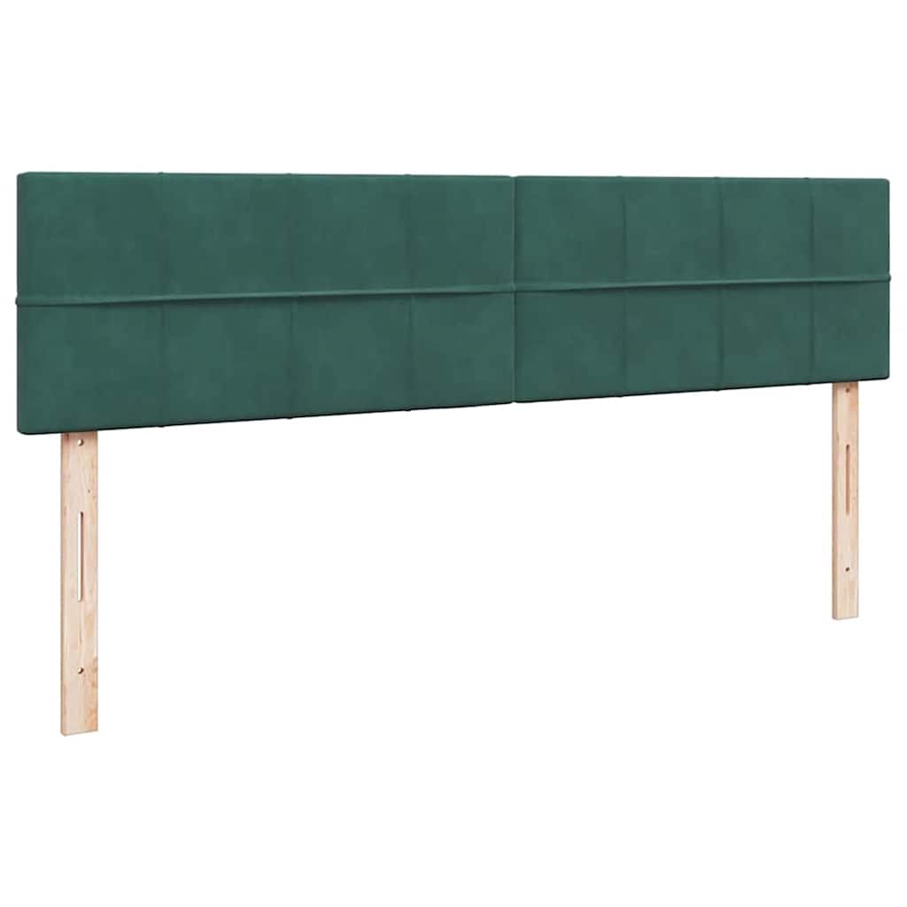 Estrutura de cama otomana com colchão verde escuro veludo