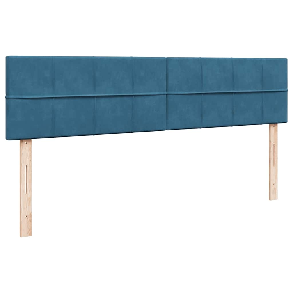 Estrutura cama otomana colchões 180x200 cm veludo azul escuro