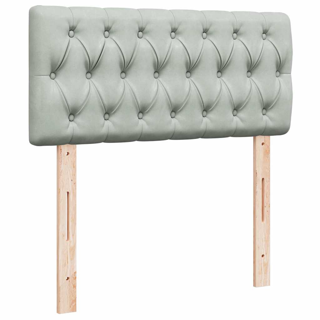 Estrutura cama otomana colchões 180x200cm veludo cinzento claro