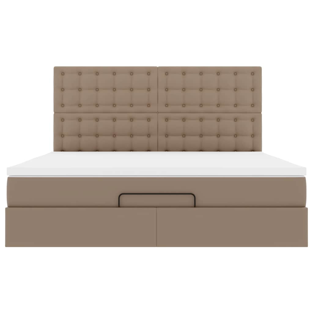 Estrutura de cama otomana com colchão cappucino 160x200 cm