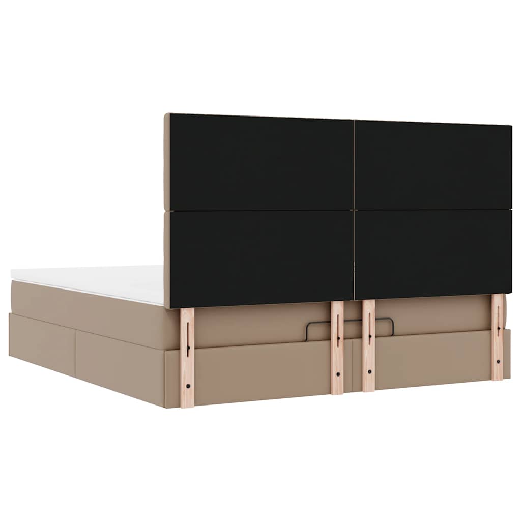 Estrutura de cama otomana com colchão cappucino 160x200 cm
