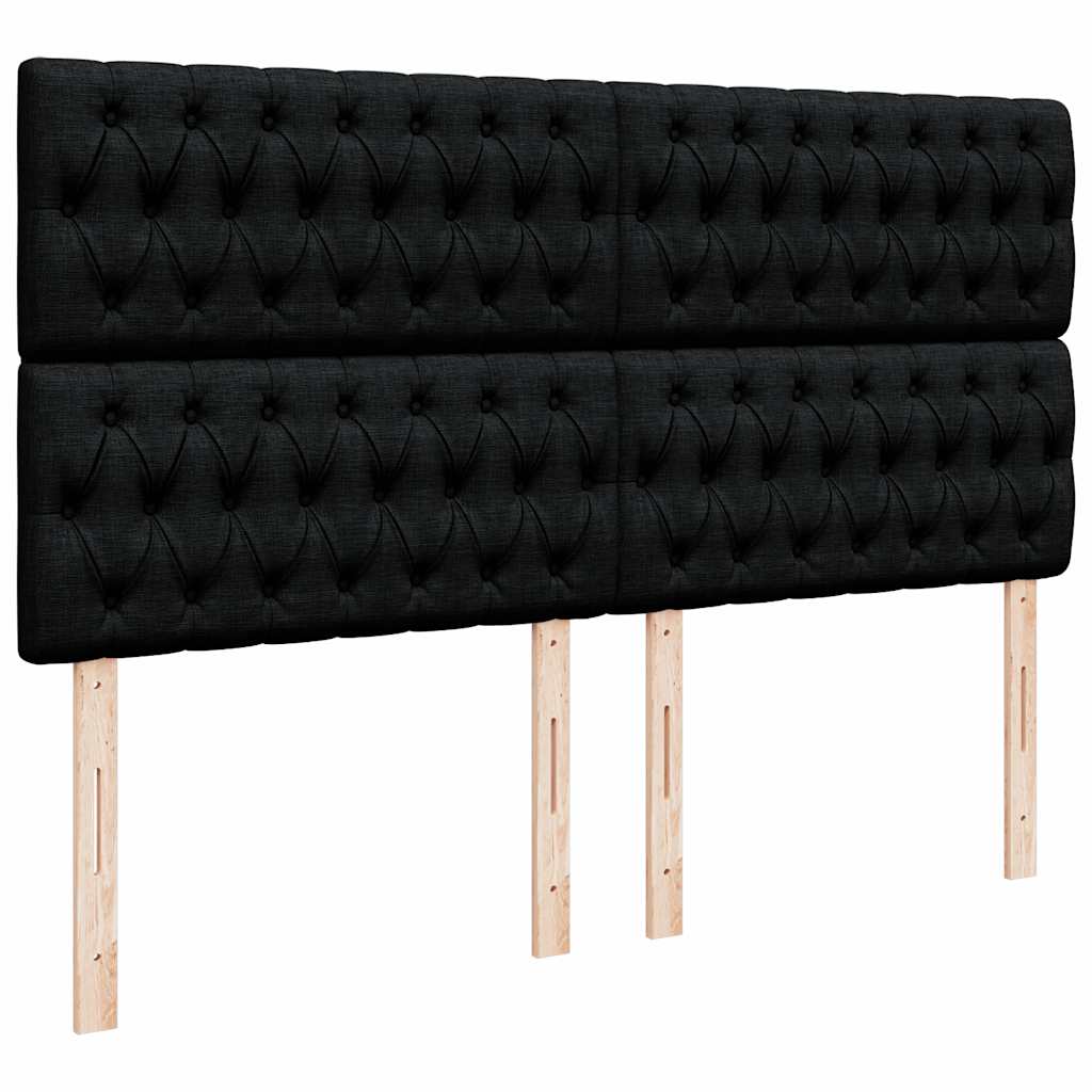 Estrutura de cama otomana com colchão 180x200 cm tecido preto