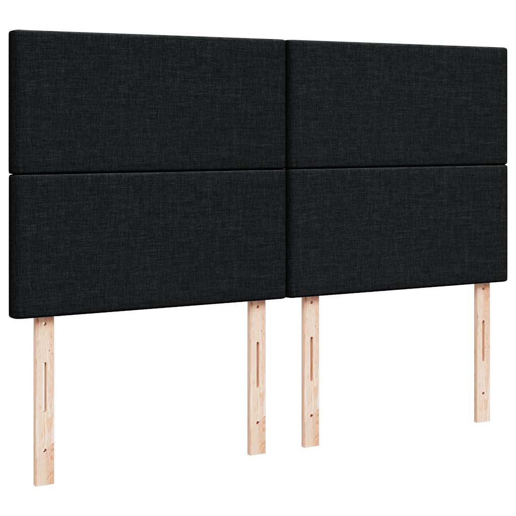 Estrutura de cama otomana com colchão 180x200 cm tecido preto