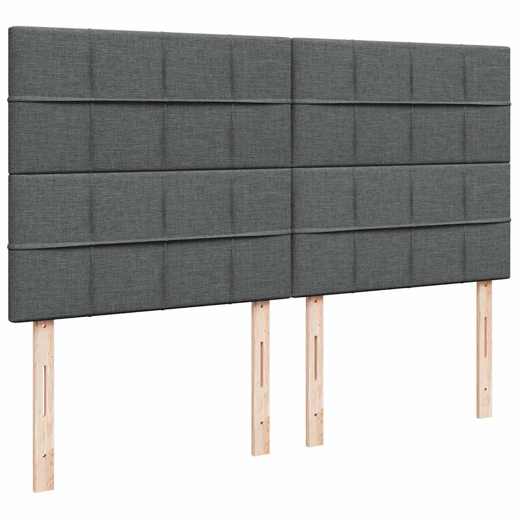 Estrutura de cama otomana com colchão 180x200cm cinzento escuro