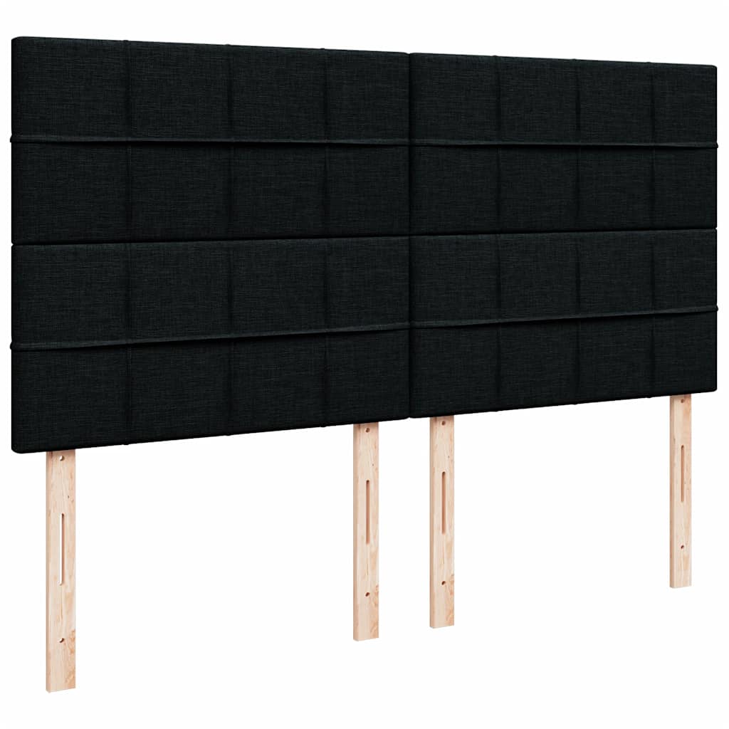 Estrutura de cama otomana com colchão 180x200 cm tecido preto