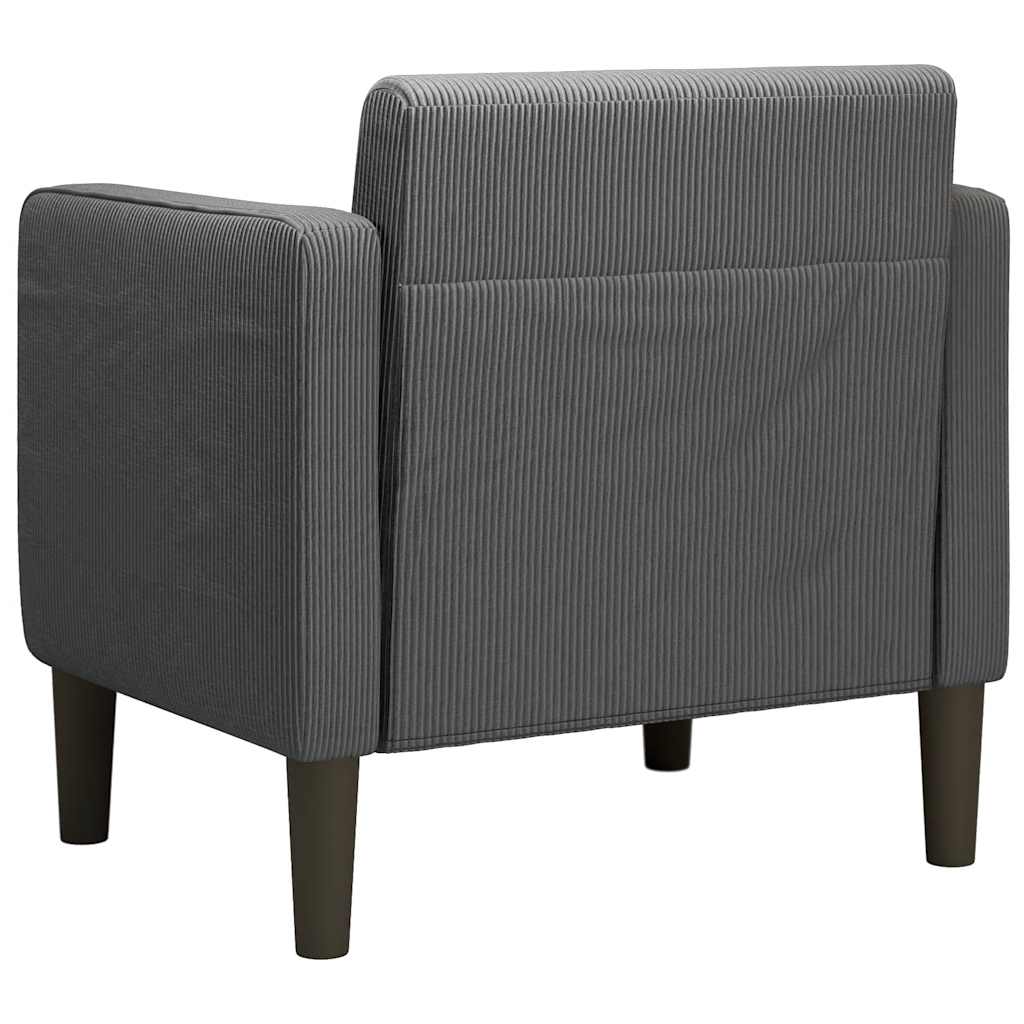 Poltrona com apoio de braços 54 cm tecido corduroy