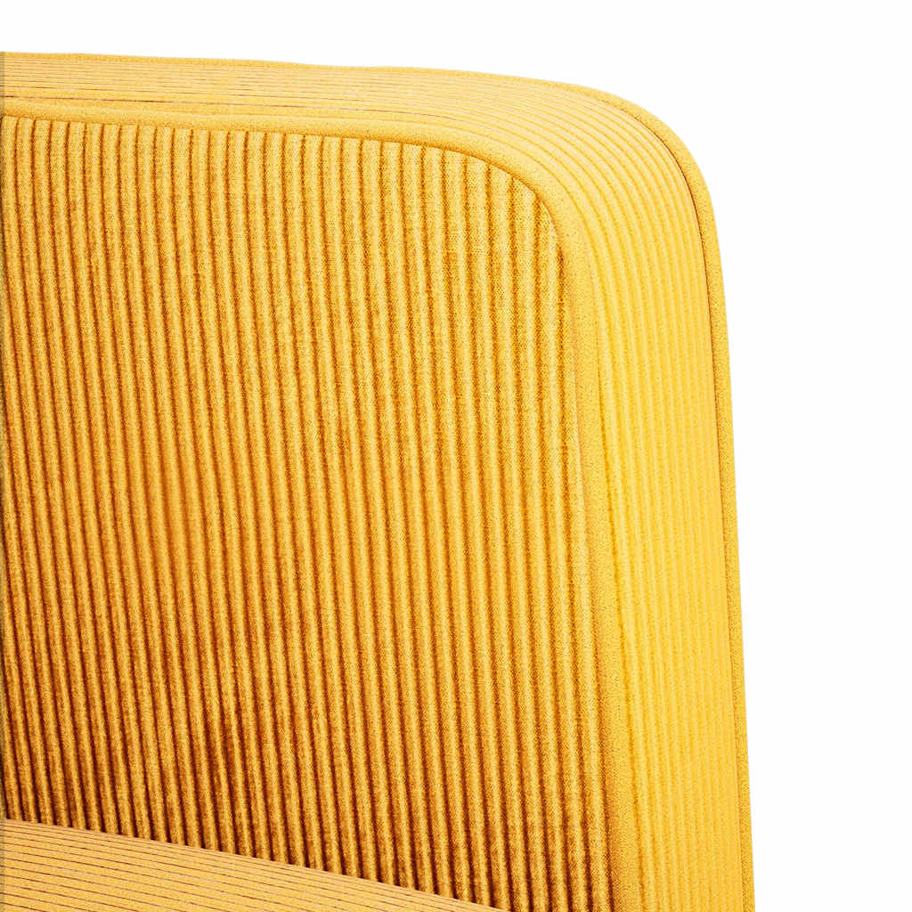 Poltrona com apoio de braços 54cm tecido corduroy amarelo-claro