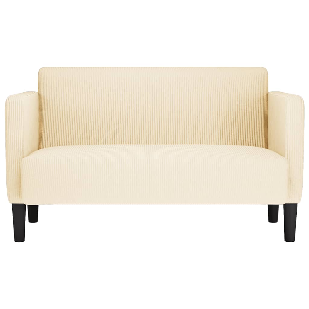 Sofá-luvas 109 cm tecido corduroy creme