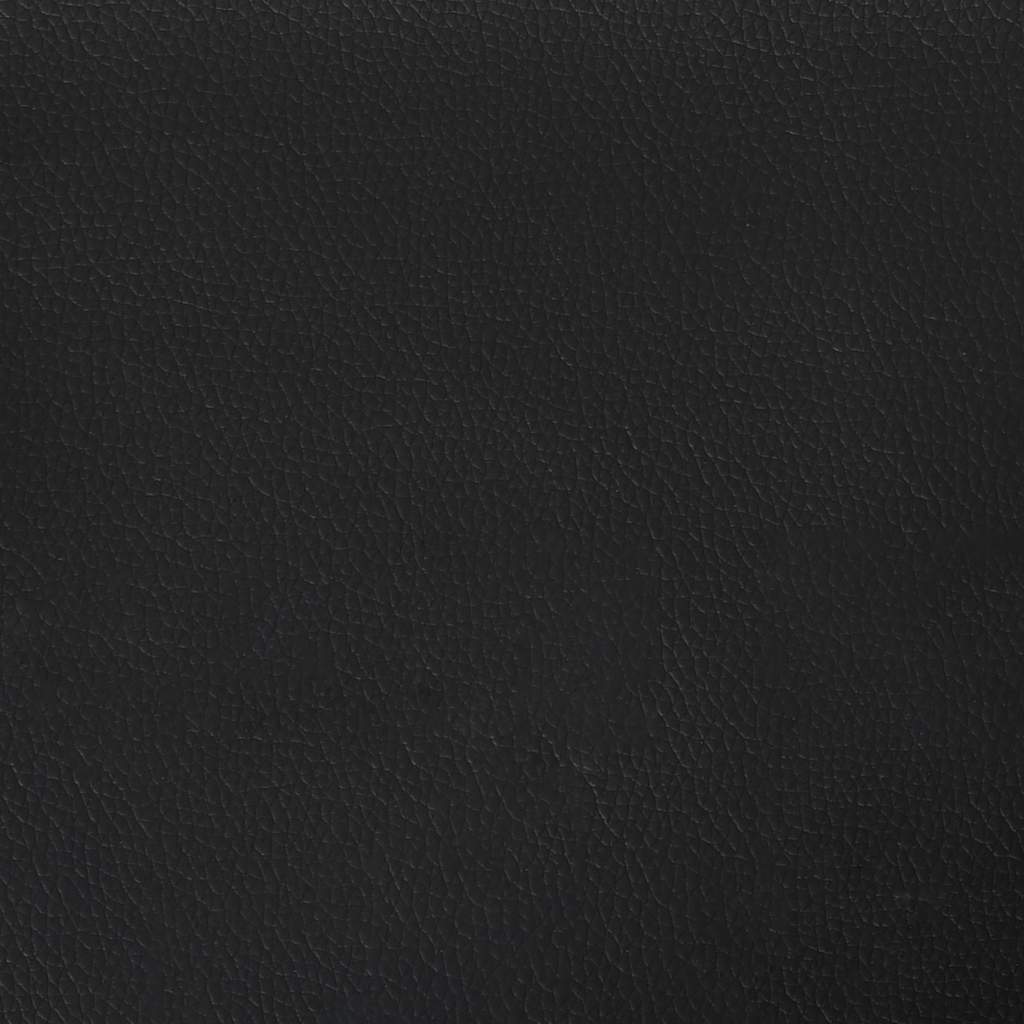 Poltrona com apoios de braços 54 cm couro artificial preto