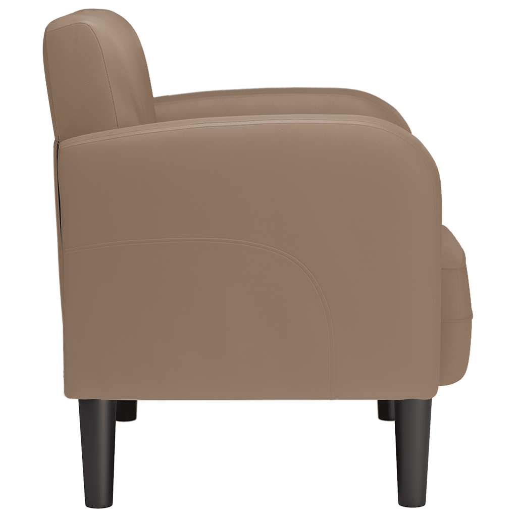 Poltrona com apoios de braços 54 cm couro artificial cappuccino