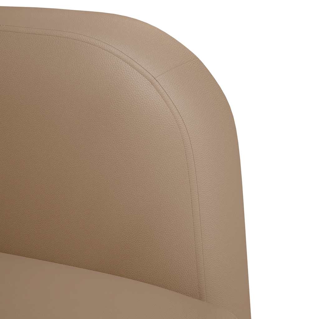 Poltrona com apoios de braços 54 cm couro artificial cappuccino
