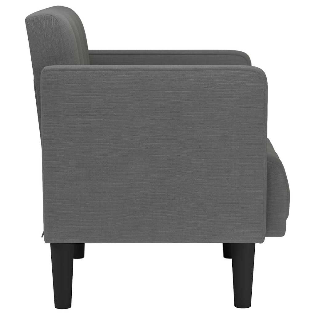 Poltrona com apoio de braços 53 cm tecido cinzento-escuro