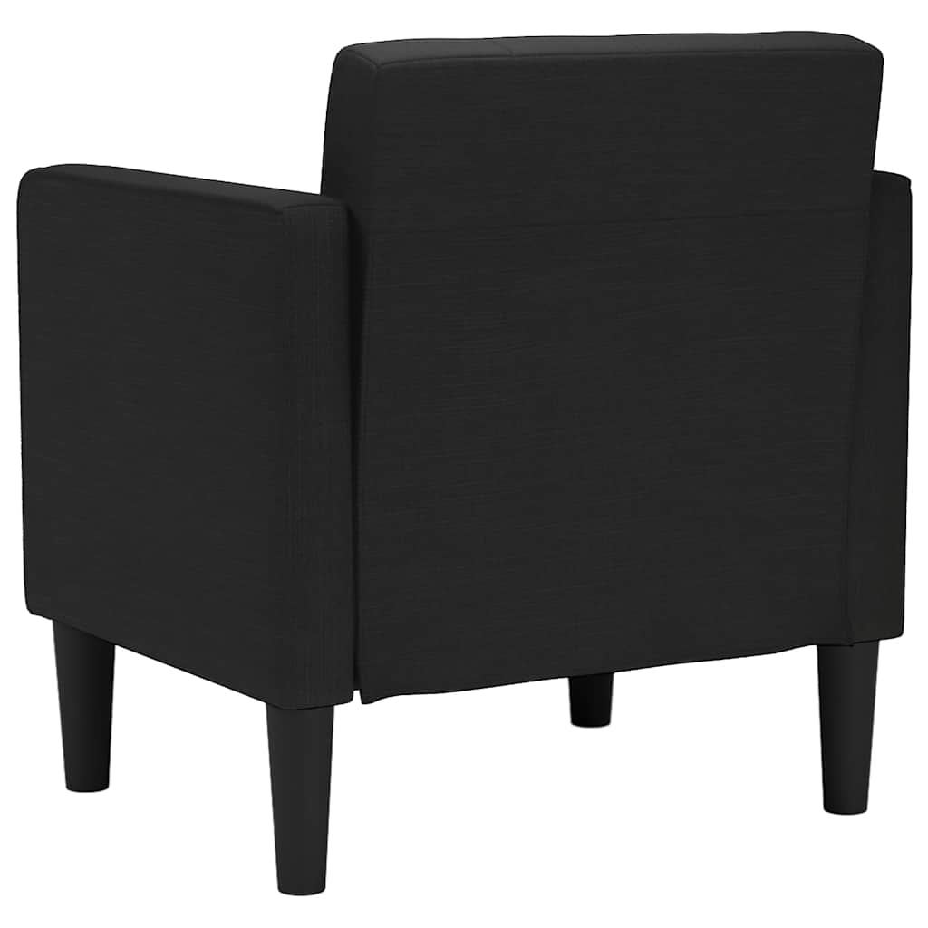 Poltrona com apoio de braços 53 cm tecido preto