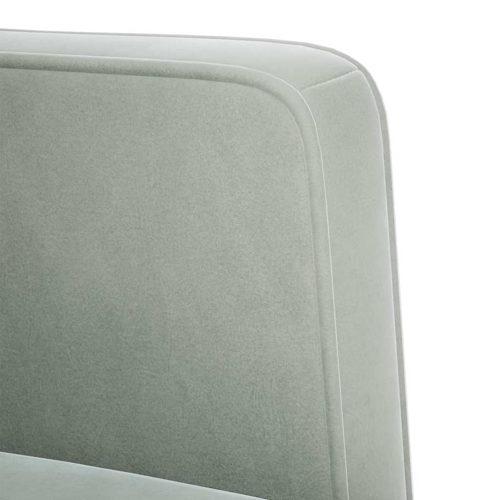 Poltrona com apoio de braços 53 cm veludo cinzento-claro