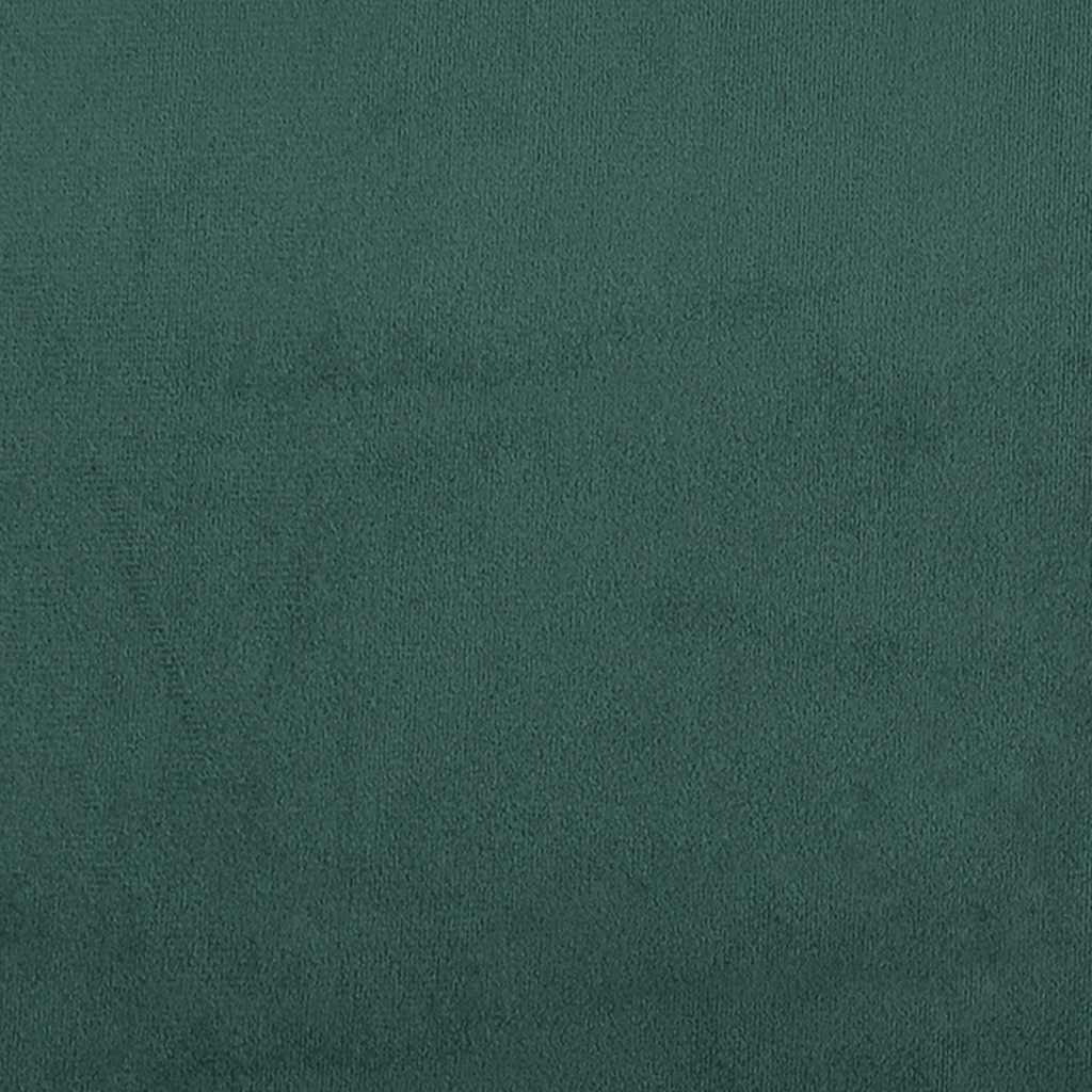 Poltrona com apoio de braços 53 cm veludo verde-escuro