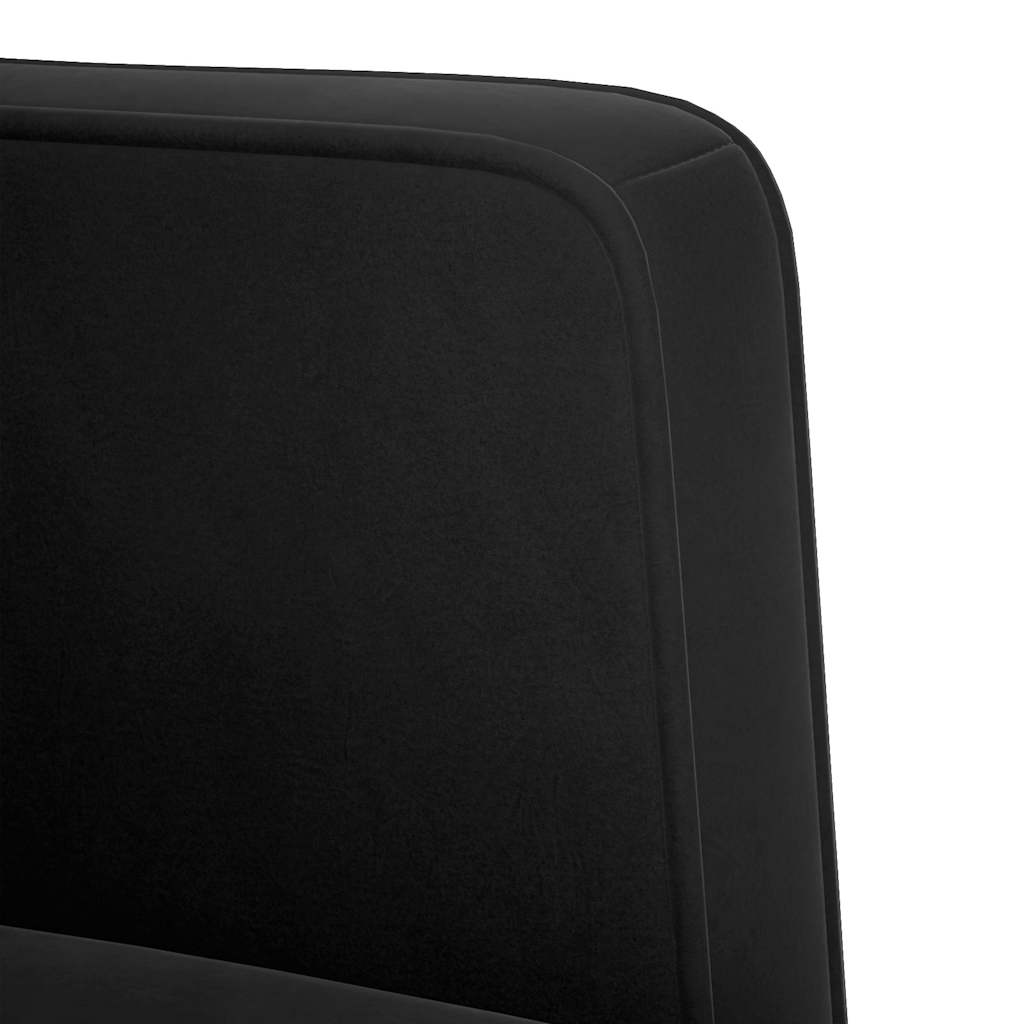 Poltrona com apoio de braços 53 cm veludo preto