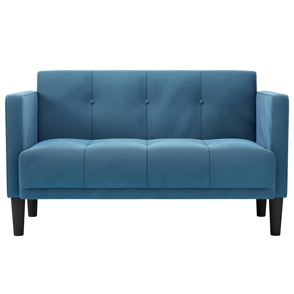 Sofá-luvas 111 cm veludo azul