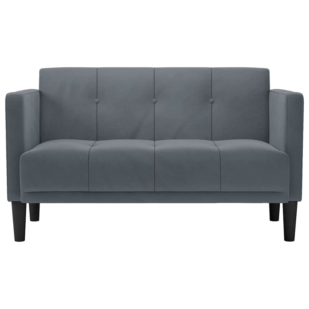 Sofá-luvas 111 cm veludo cinzento-escuro