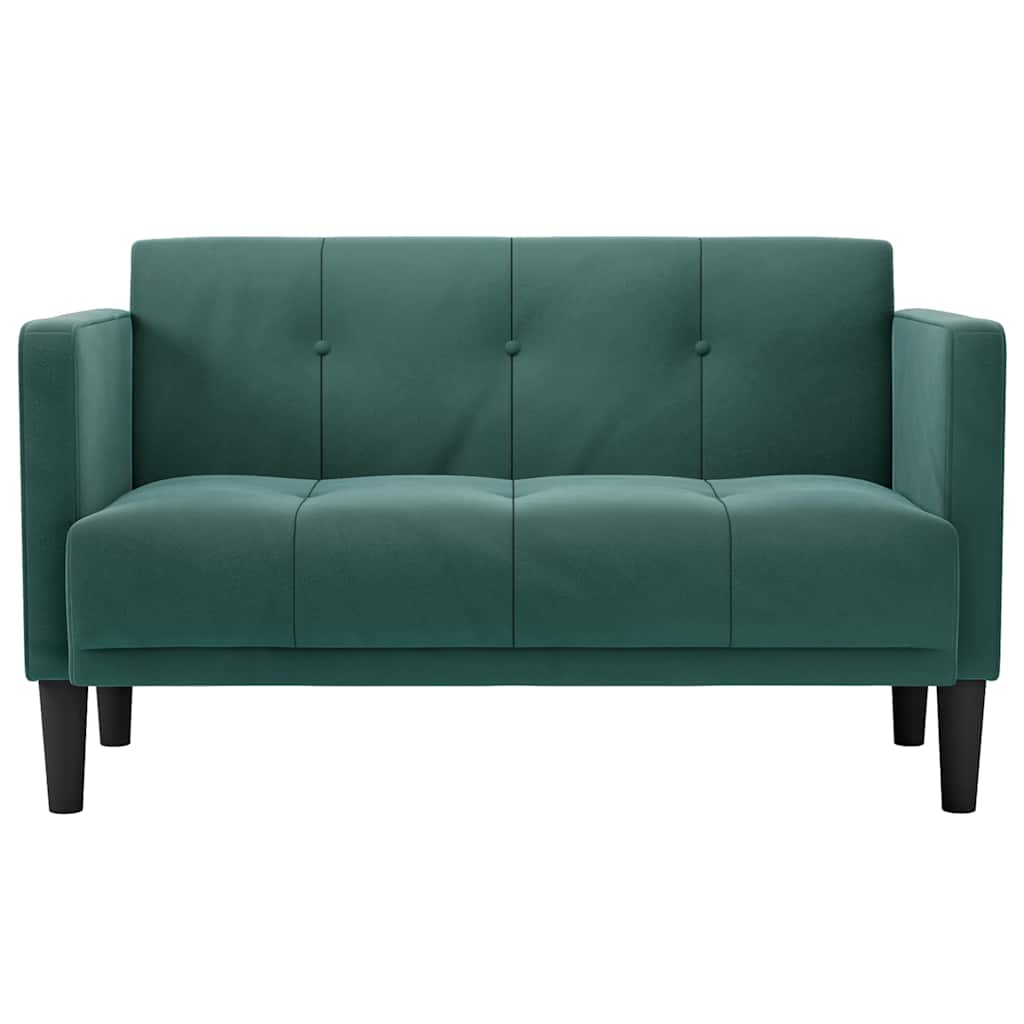 Sofá-luvas 111 cm veludo verde-escuro