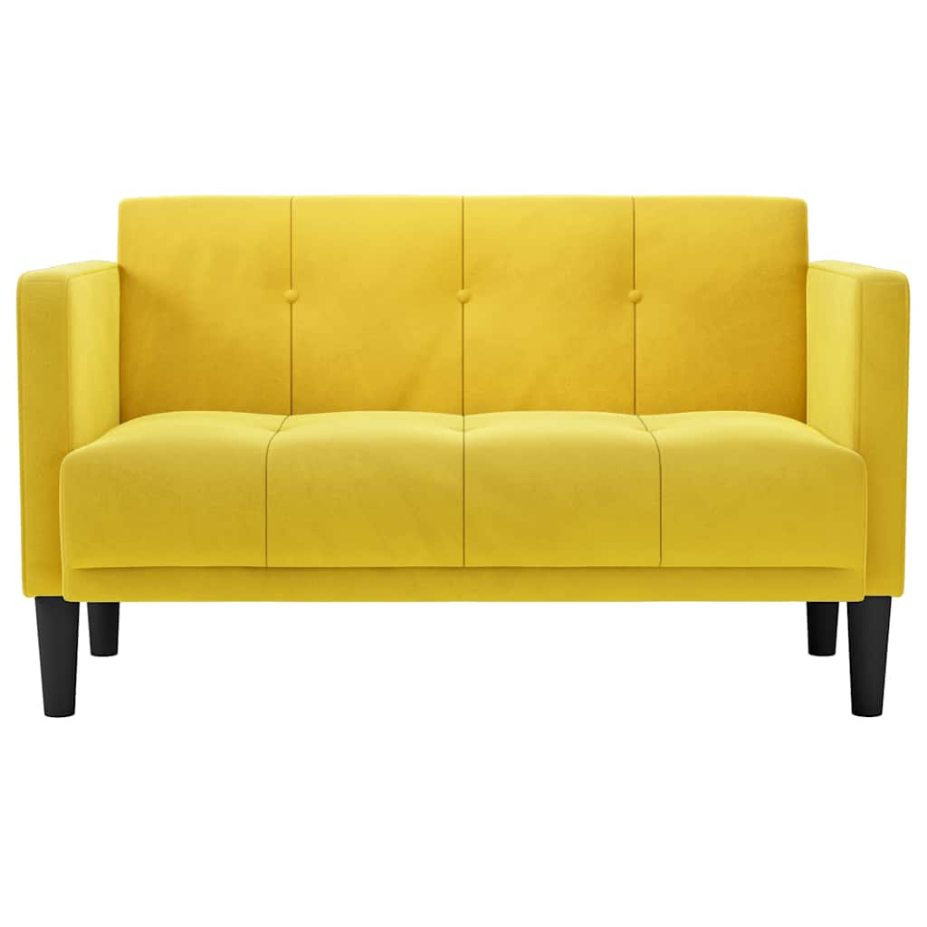 Sofá-luvas 111 cm veludo amarelo