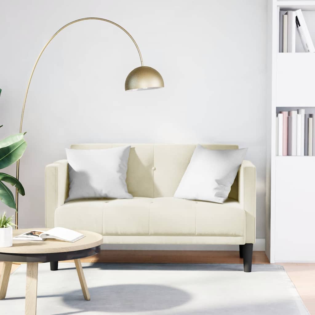 Sofá-luvas 111 cm veludo creme