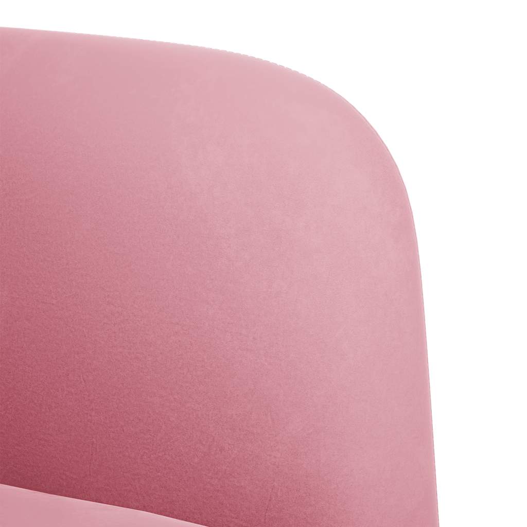 Poltrona com apoio de braços 54 cm veludo rosa