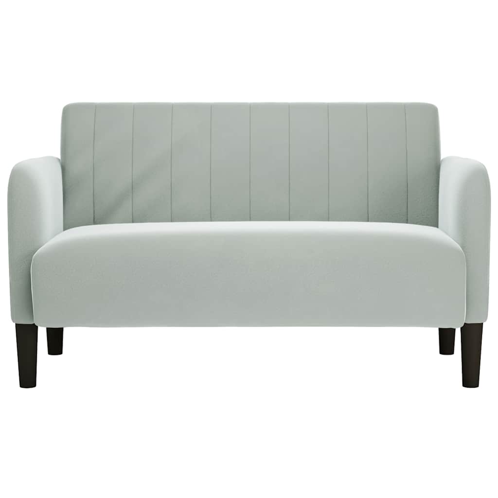 Sofá-luvas 109 cm veludo cinzento-claro
