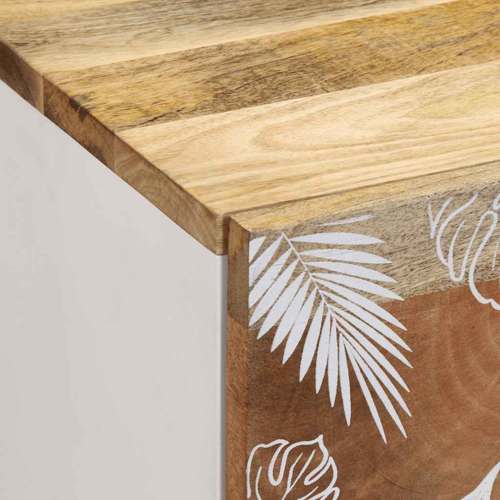 Mesa de cabeceira 40x33,5x46 cm madeira de mangueira maciça