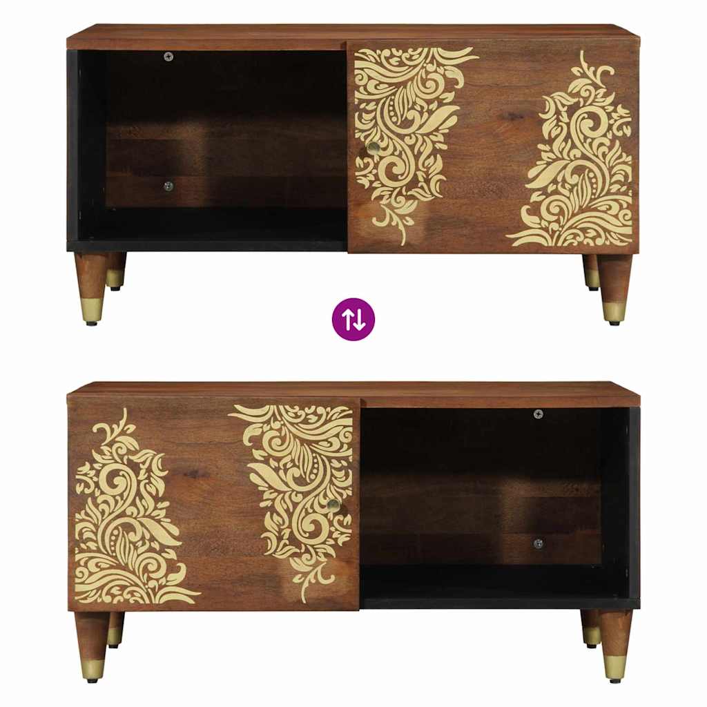 Mesa de centro castanho mel 80 x 50 x 40 cm