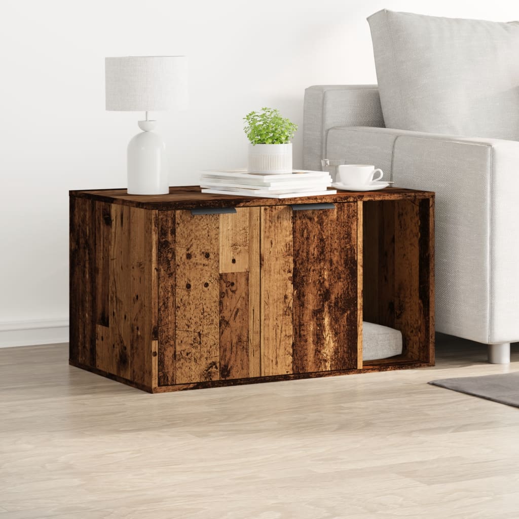 Compartimento p/ caixa areia gatos deriv. madeira madeira velha