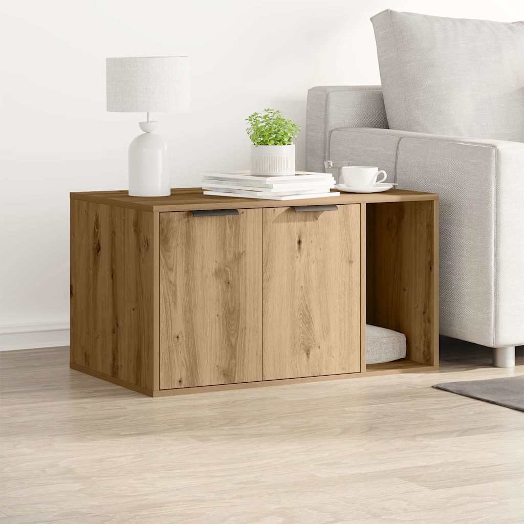 Compartim. caixa areia gatos deriv. madeira carvalho artisiano