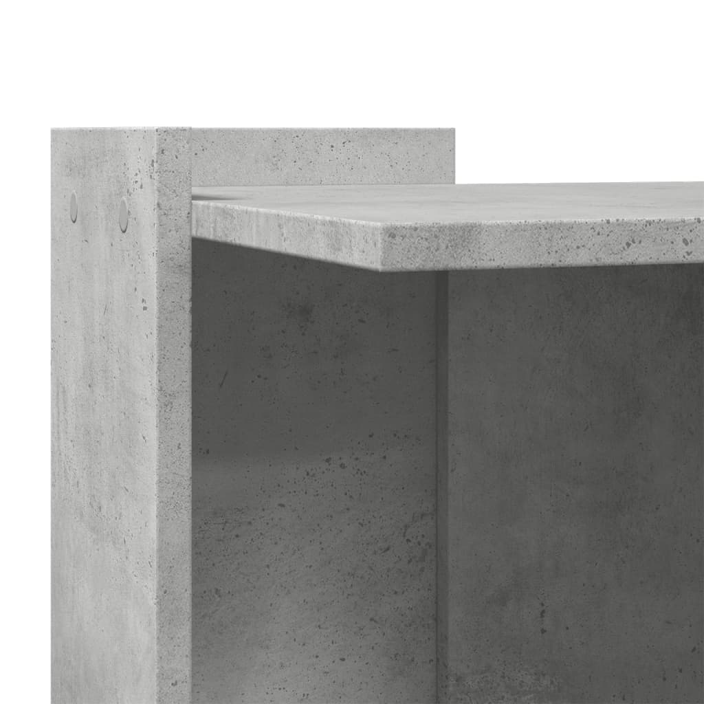 Compartim. caixa de areia gatos deriv. madeira cinzento cimento