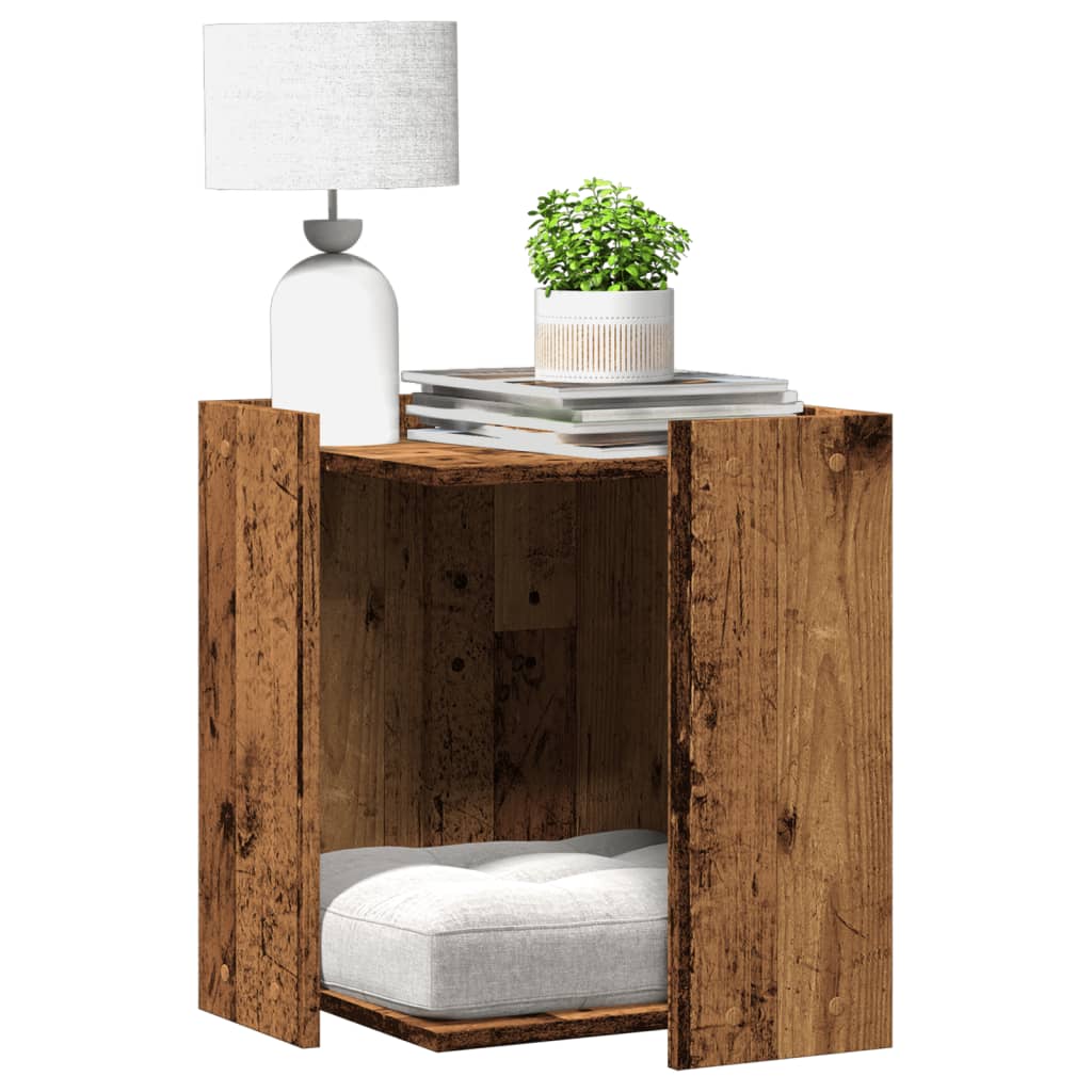 Compartim. p/ caixa de areia gatos deriv. madeira madeira velha