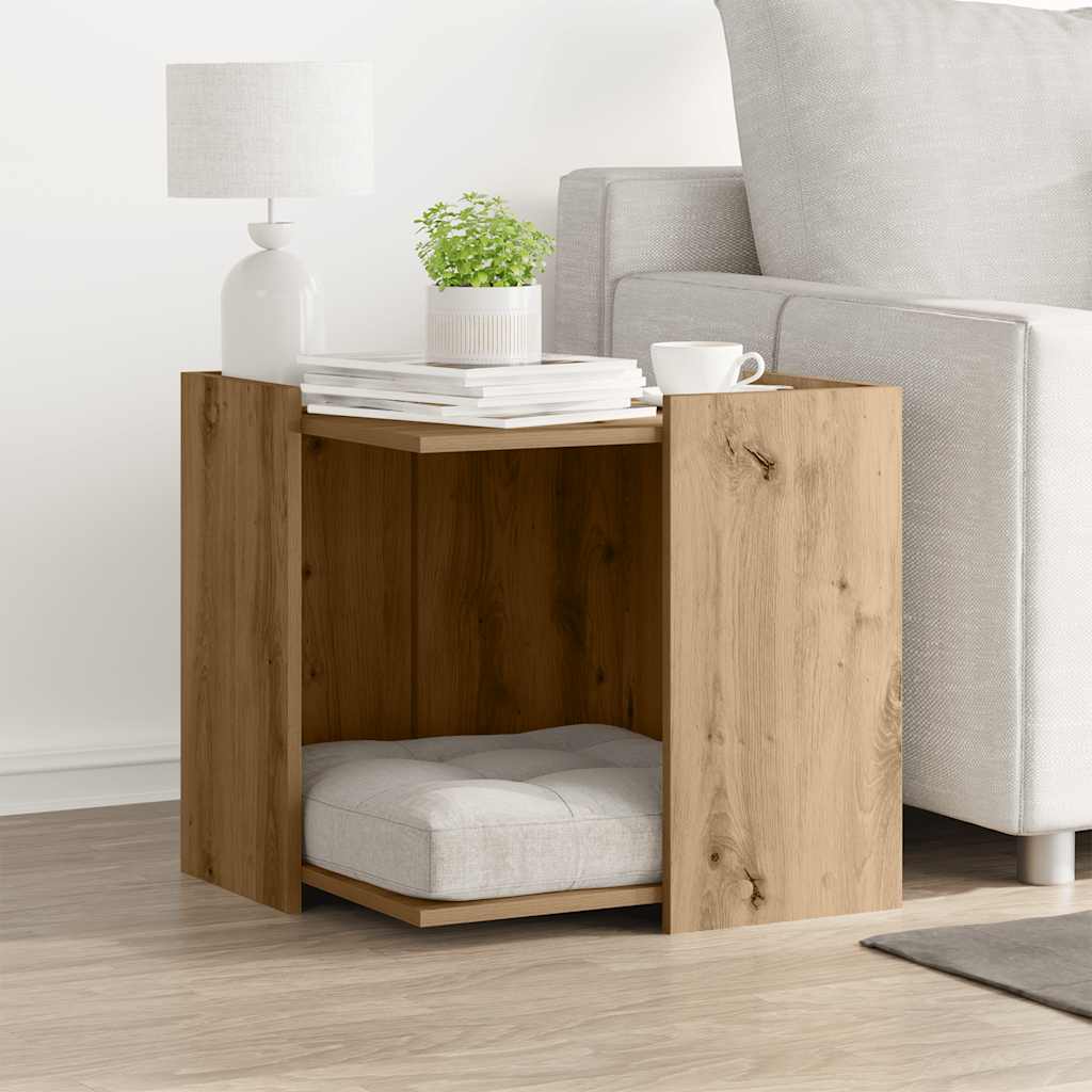 Compartim. caixa areia gatos deriv. madeira carvalho artisiano