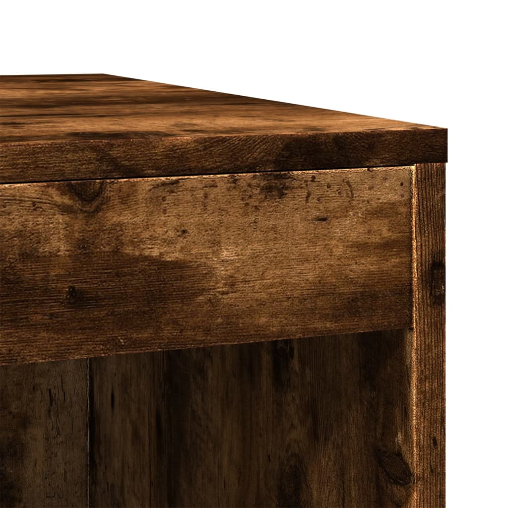 Compartim. caixa de areia gatos deriv. madeira carvalho fumado