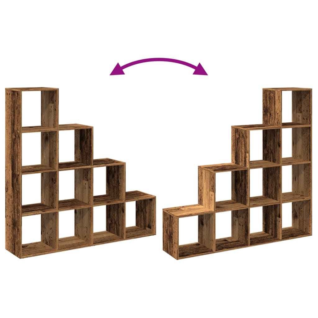 Estante divisória 4 níveis derivados de madeira branco