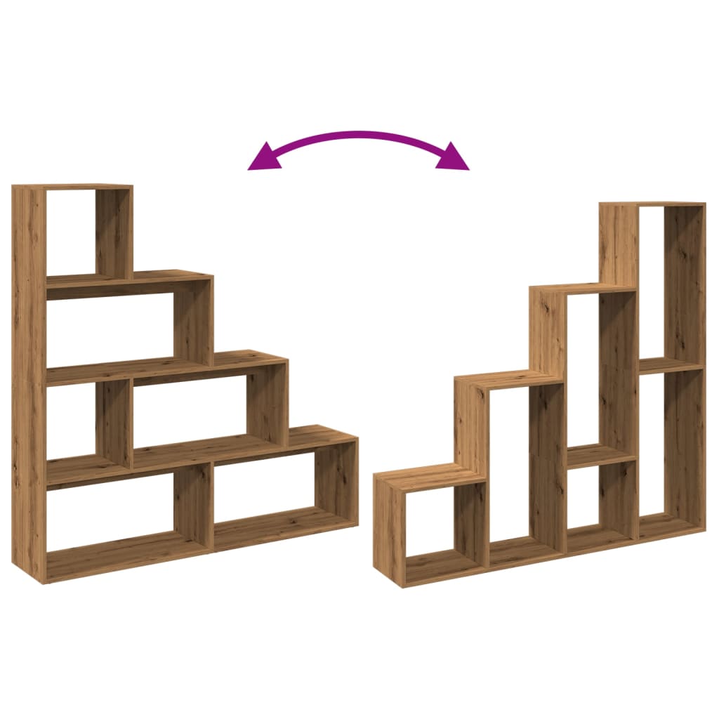 Estante divisória 4 níveis derivados madeira carvalho artisiano
