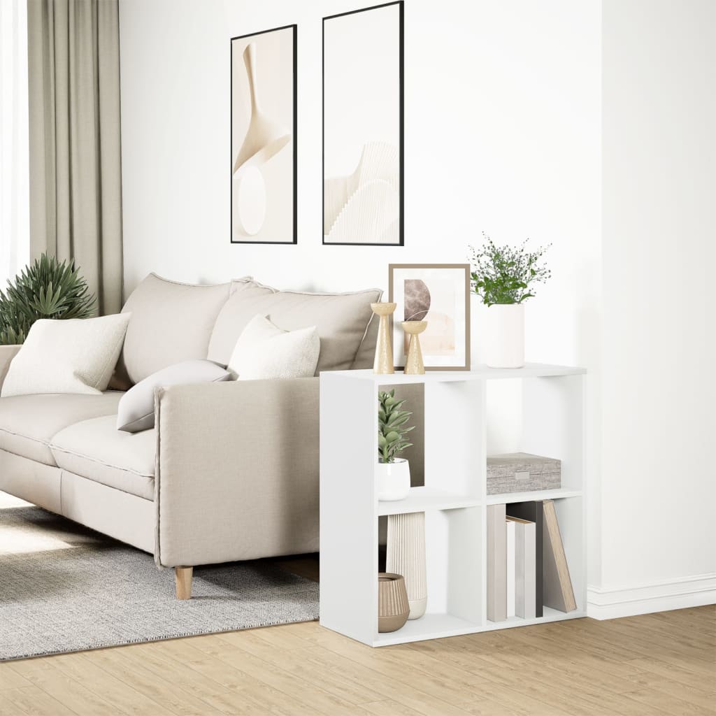 Estante divisória de ambientes branca 69,5x29x69,5 cm madeira projetada