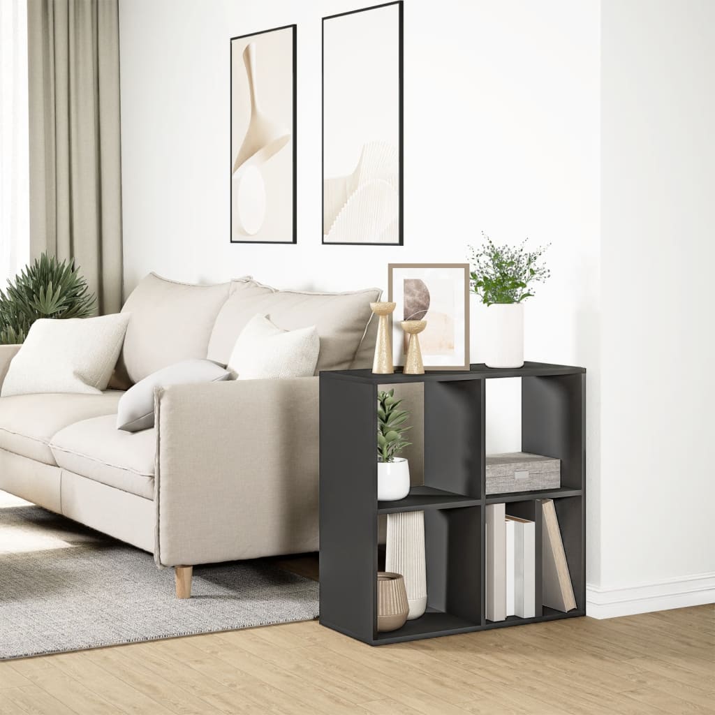 Estante divisória 69,5x29x69,5 cm deriv. madeira cinza cimento