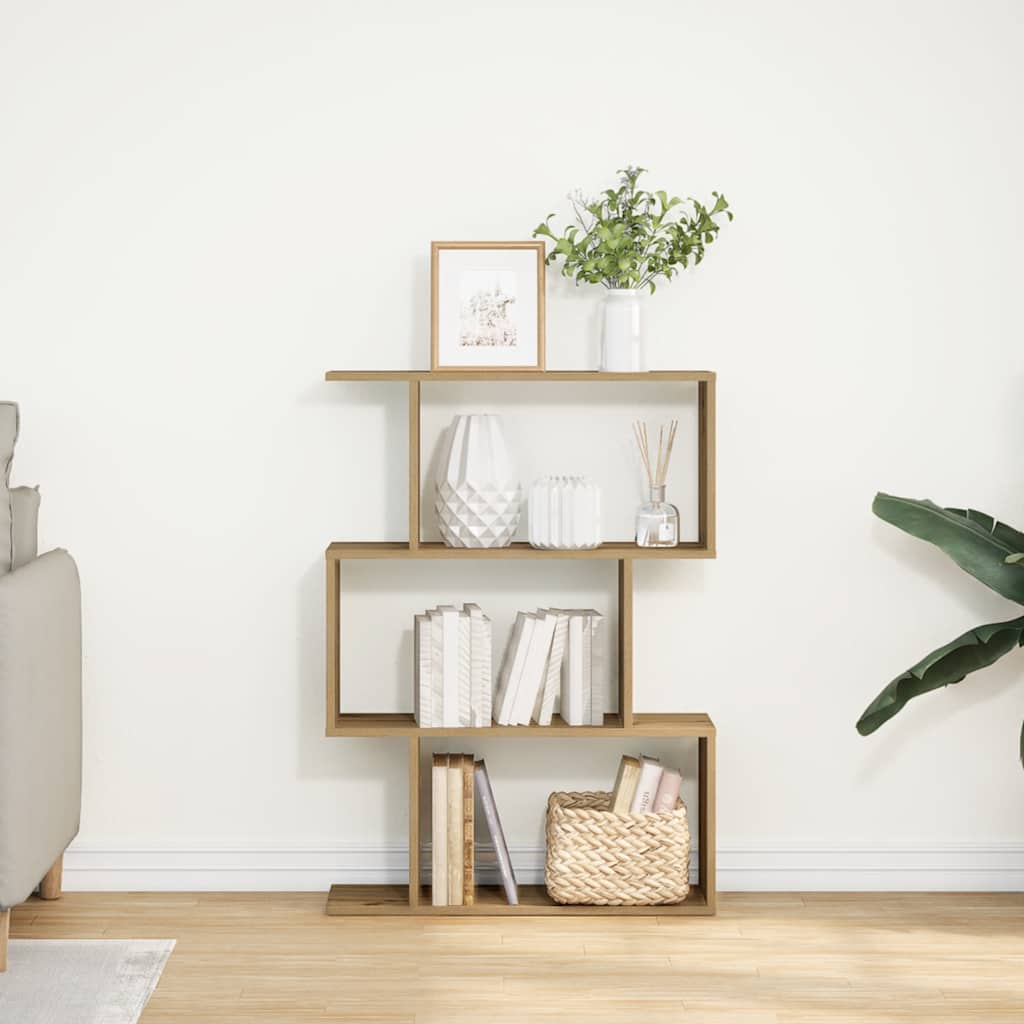 Estante divisória 3 níveis derivados madeira carvalho artisiano