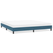 Estrutura de cama sem colchão 200x210 cm veludo azul-escuro