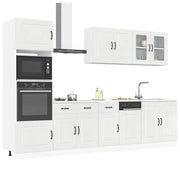 7 peças armário de cozinha conjunto Kalmar branco brilhante