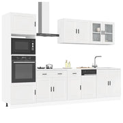 7 peças armário de cozinha conjunto Kalmar branco brilhante