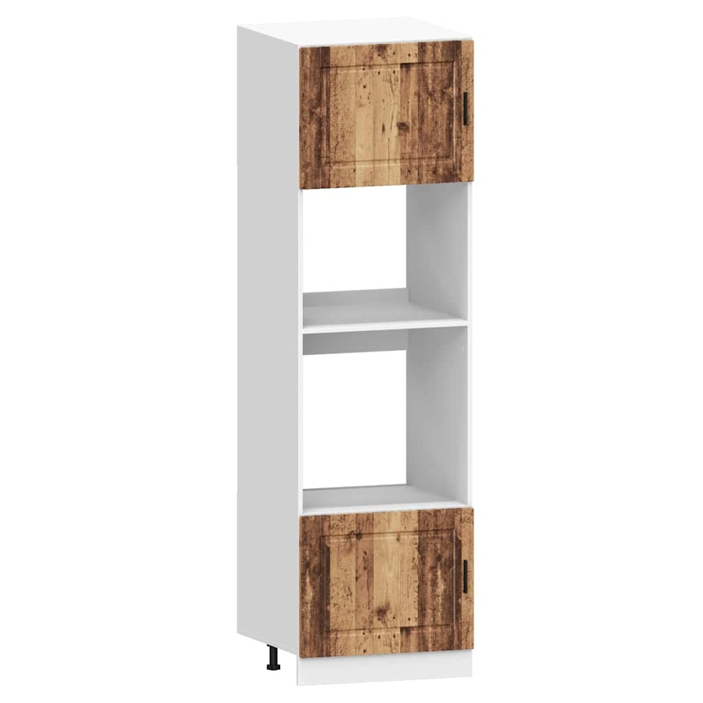 7 peças armário de cozinha conjunto Porto madeira velha