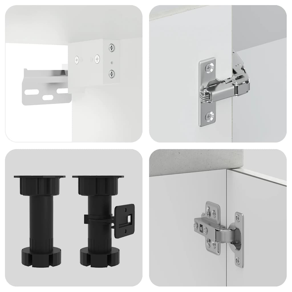 8 peças armário de cozinha conjunto Porto cinzento cimento