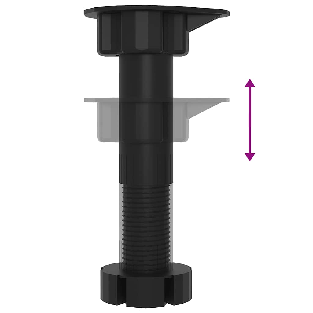 4 peças armário de cozinha conjunto Kalmar preto