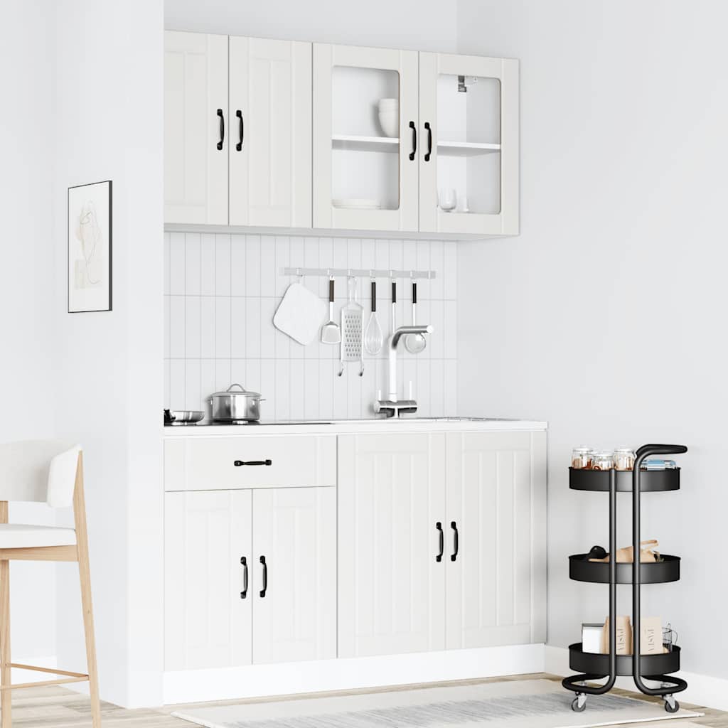 4 peças armário de cozinha conjunto Lucca branco