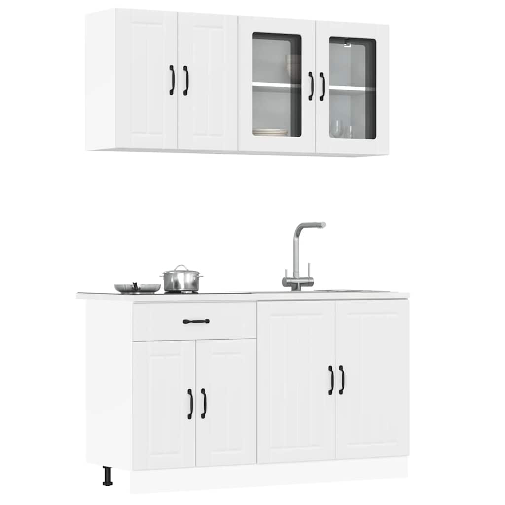 4 peças armário de cozinha conjunto Lucca branco